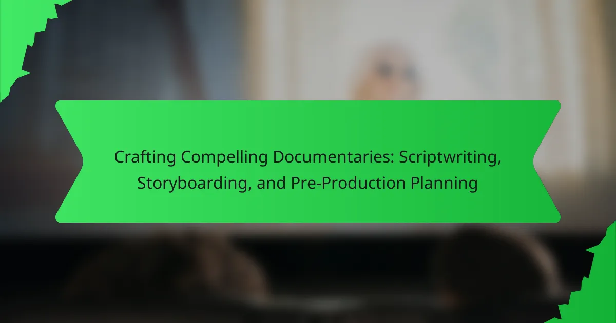 Crafting Compelling Documentaries: Scriptwriting, Storyboarding, and Pre-Production Planning