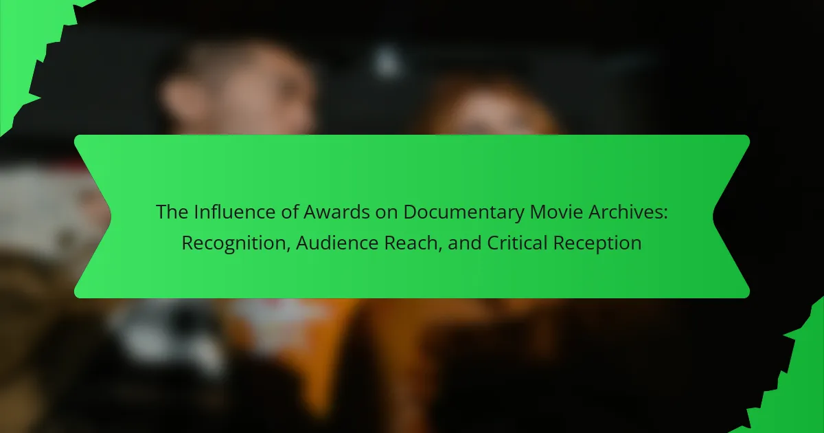 The Influence of Awards on Documentary Movie Archives: Recognition, Audience Reach, and Critical Reception