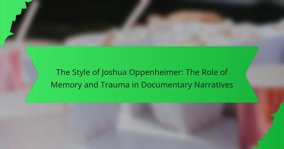 The Style of Joshua Oppenheimer: The Role of Memory and Trauma in Documentary Narratives