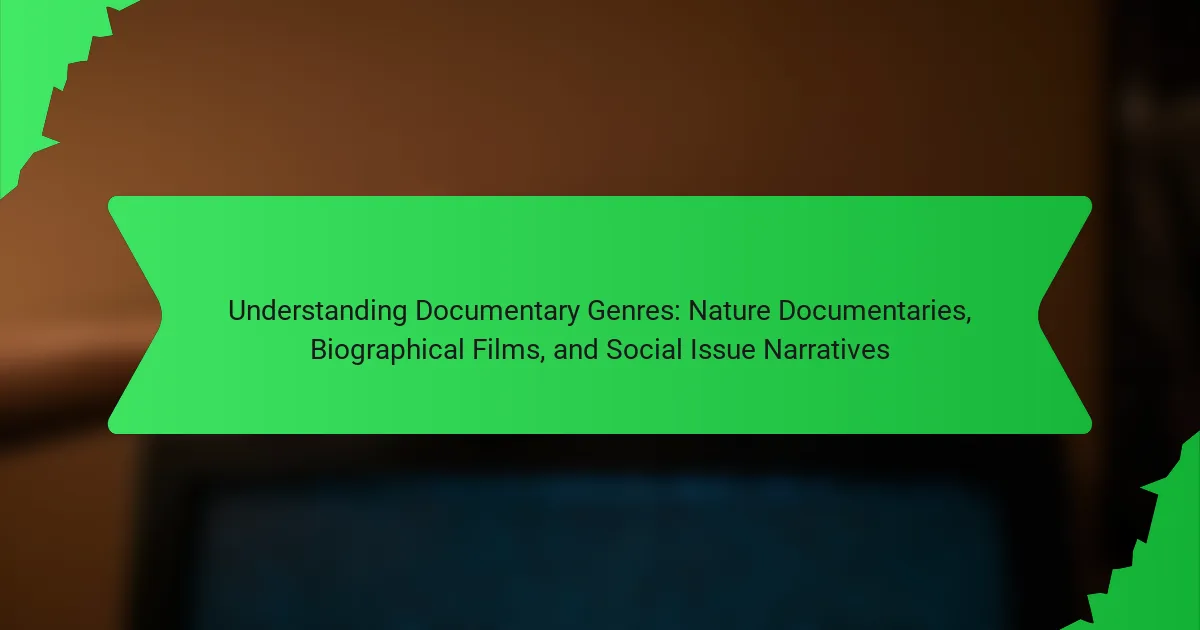 Understanding Documentary Genres: Nature Documentaries, Biographical Films, and Social Issue Narratives
