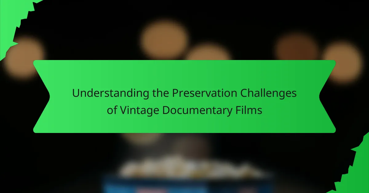 Understanding the Preservation Challenges of Vintage Documentary Films