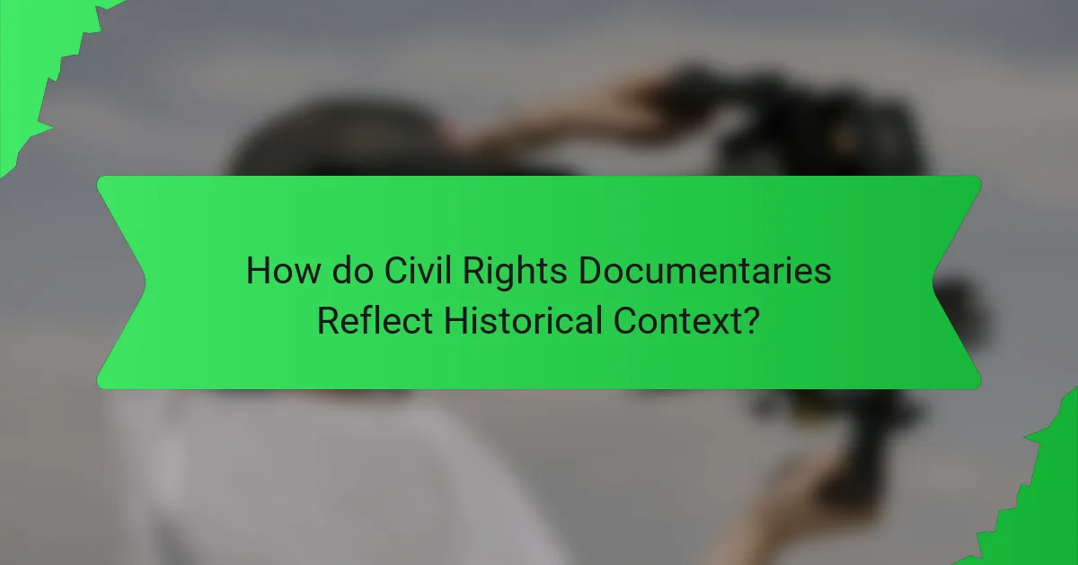 How do Civil Rights Documentaries Reflect Historical Context?