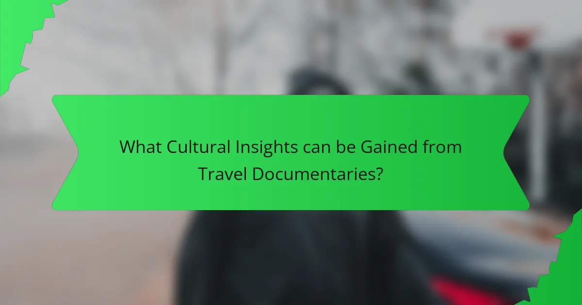 What Cultural Insights can be Gained from Travel Documentaries?