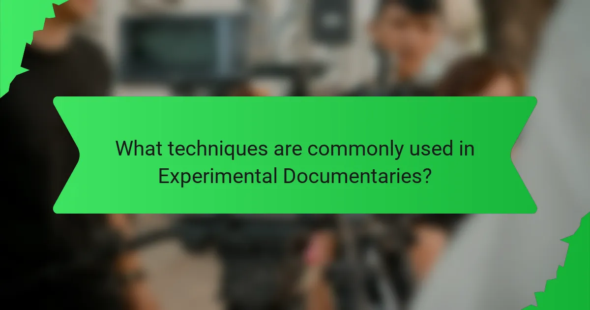 What techniques are commonly used in Experimental Documentaries?