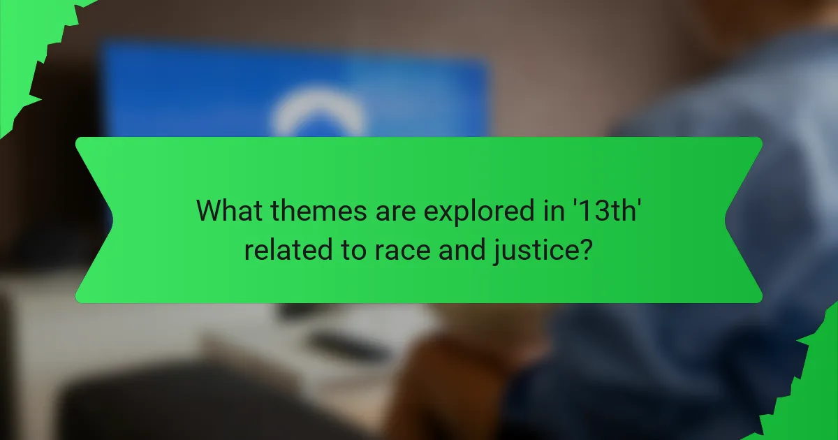 What themes are explored in '13th' related to race and justice?